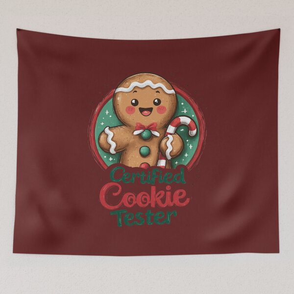 Item preview, Certified Cookie Tester – Cute Christmas design with gingerbread man and candy cane designed and sold by Meiersbeste.