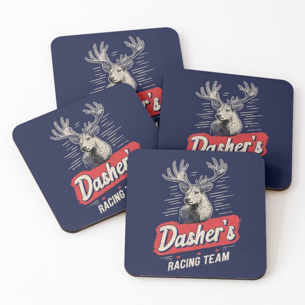 Item preview, Dasher’s Racing Team – Fun reindeer Christmas design in vintage style designed and sold by Meiersbeste.