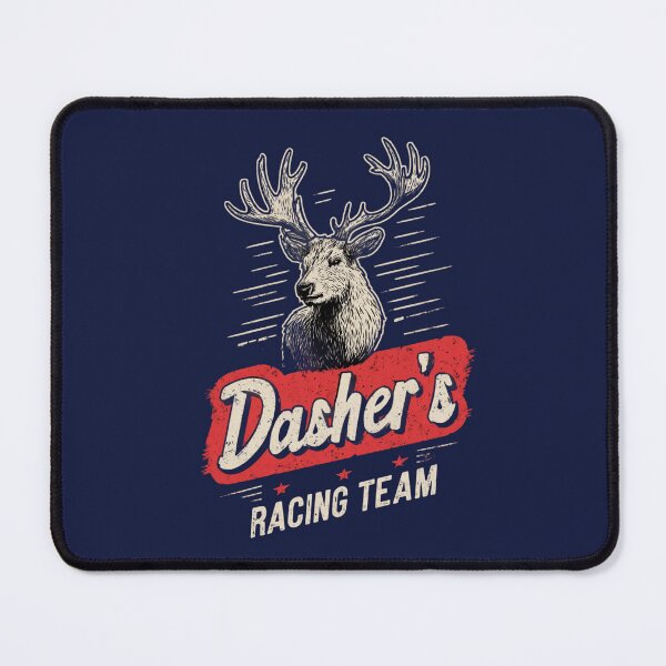 Item preview, Dasher’s Racing Team – Fun reindeer Christmas design in vintage style designed and sold by Meiersbeste.