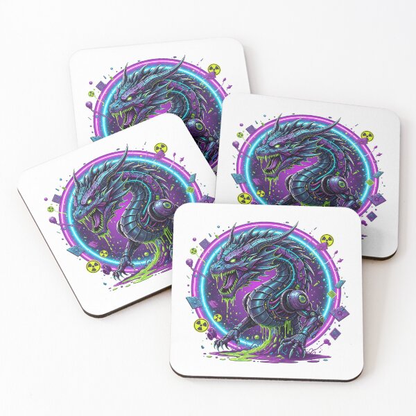 Item preview, Cyber Dragon in Neon Vortex of Toxic Future designed and sold by newvisionart191.