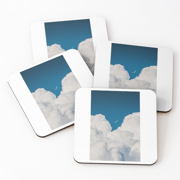 Item preview, Fluffy White Clouds Moon Photographic Print designed and sold by Mother-Nature65.