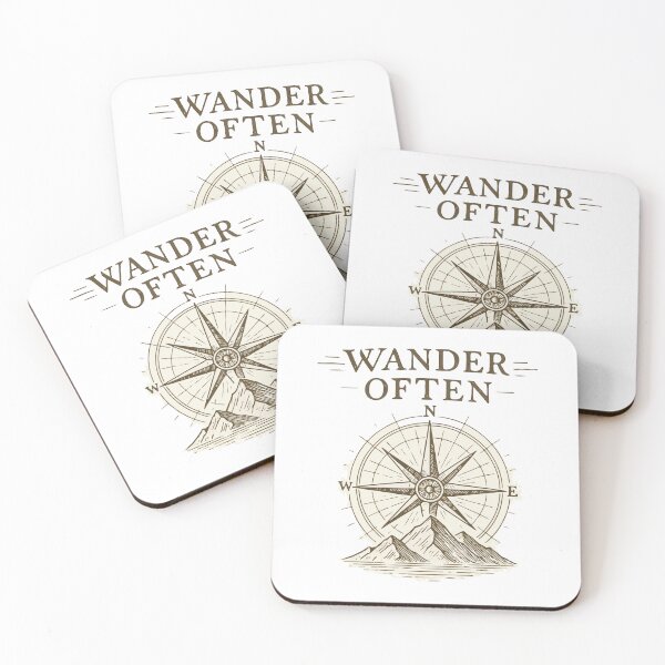 Item preview, Wander Often – Vintage Compass & Mountain Illustration (Old Map Style) designed and sold by DaEeX.