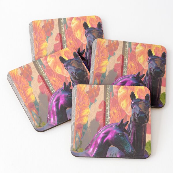 Item preview, Vibrant Metallic Horse Sculptures designed and sold by MercerImages.
