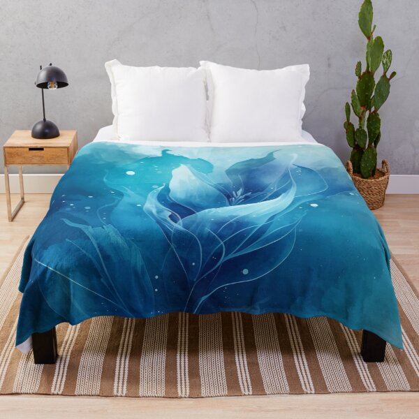 Item preview, Blue Fire Bloom, Glowing Mystic Flower Art designed and sold by Moodune.