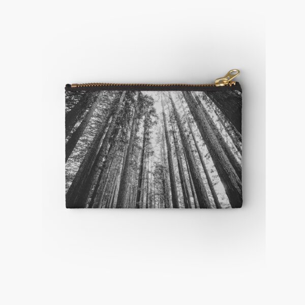 Item preview, Tall Forest Trees Into the Sky Black and White Photographic Print designed and sold by Mother-Nature65.
