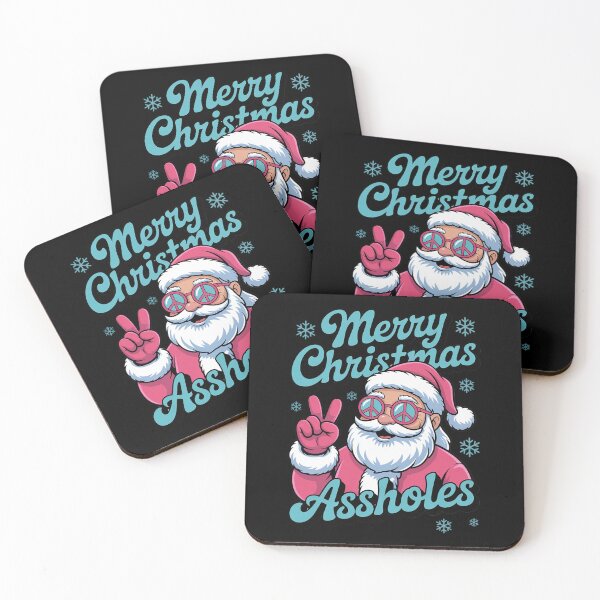Item preview, Merry Christmas Assholes Funny Santa designed and sold by DrewLeuschke.