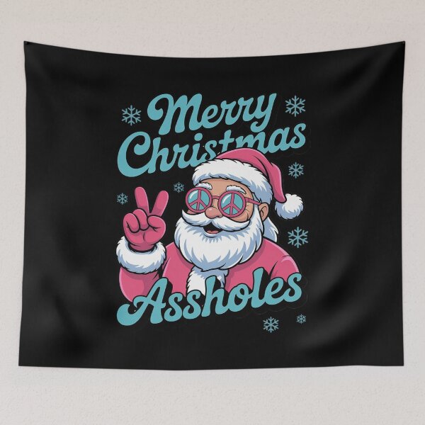 Item preview, Merry Christmas Assholes Funny Santa designed and sold by DrewLeuschke.