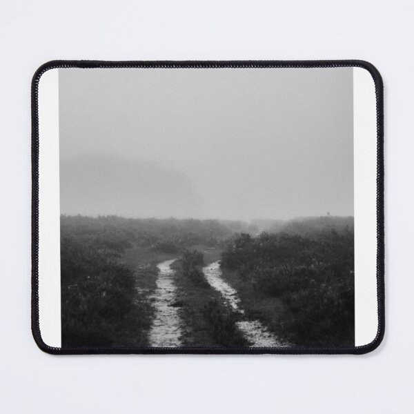 Item preview, Tracks Into the Mist Black and White Photographic Print designed and sold by Mother-Nature65.