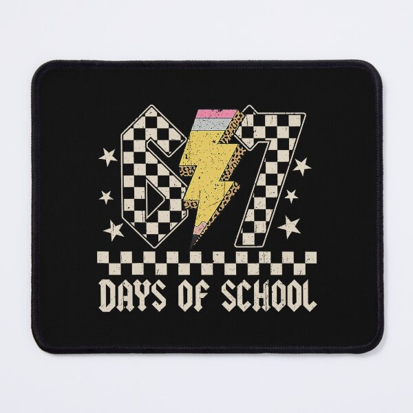 Item preview, Sixty Seven Days Of School With Checkerboard Lightning And Bold Retro Classroom Fun designed and sold by khdmalakarak.