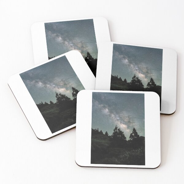 Item preview, Night Sky Over Forest Trees Photographic Print designed and sold by Mother-Nature65.