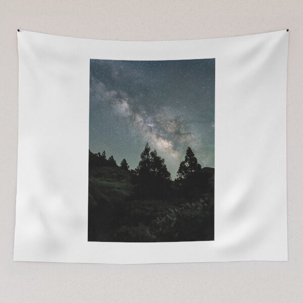Item preview, Night Sky Over Forest Trees Photographic Print designed and sold by Mother-Nature65.