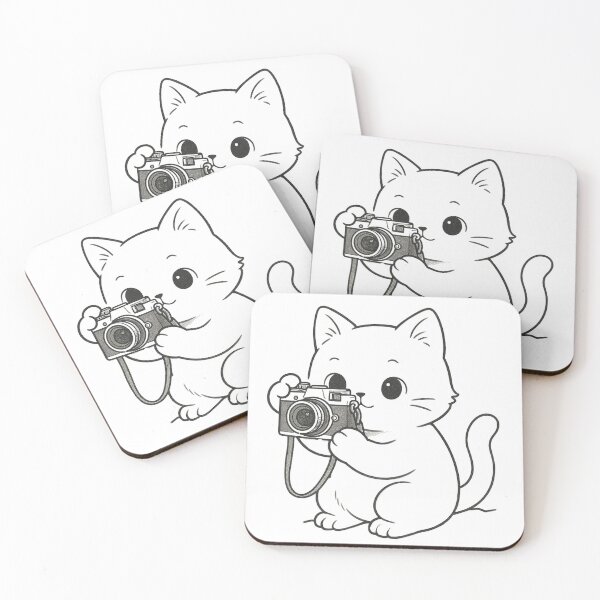 Item preview, Cat Photographer – Minimalist Black & White Art for Quiet Souls designed and sold by HappySproutArt.