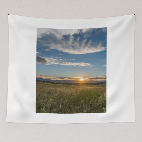 Item preview, Grass Field Cloudy Sky Photographic Print designed and sold by Mother-Nature65.