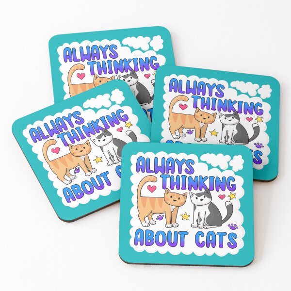 Item preview, Always thinking about cats designed and sold by doodlecats.