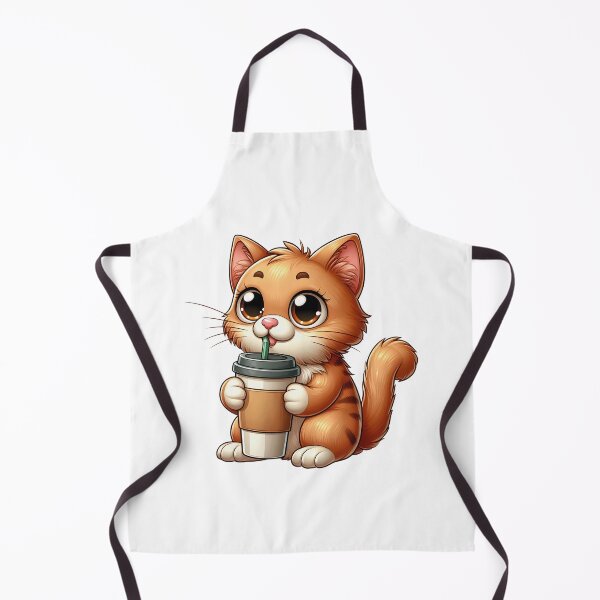 Item preview, Cute Cat With Takeaway Coffee – Kawaii Coffee Lover Kitty designed and sold by Lulunza.