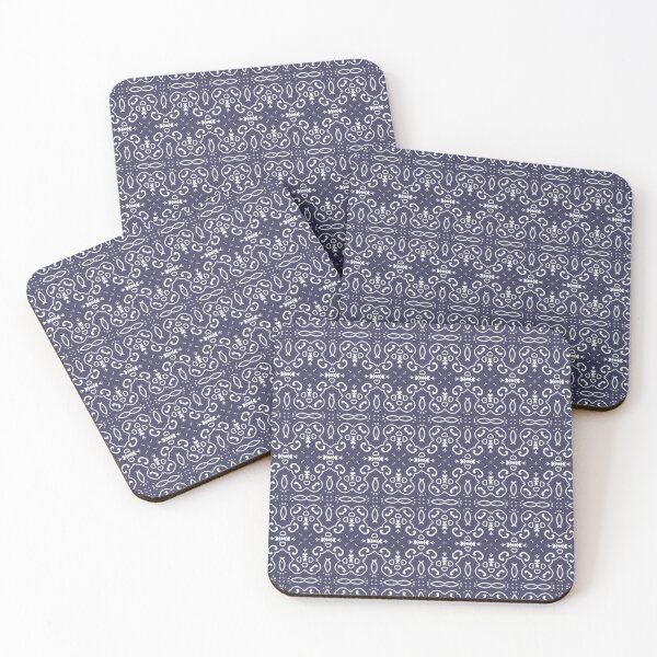 Item preview, Dark blue and White Swirl Motif designed and sold by juthamas8426.