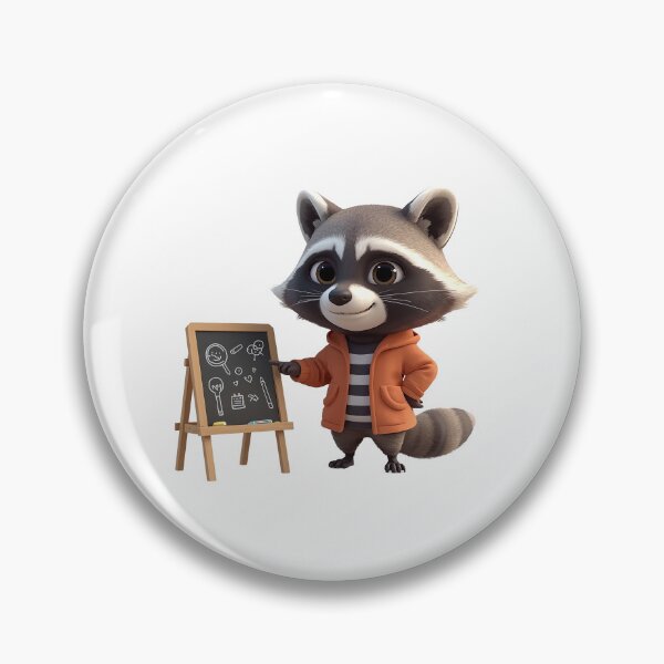Item preview, Cute Raccoon Teacher at Blackboard designed and sold by raccoonmerch.