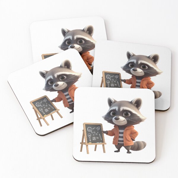 Item preview, Cute Raccoon Teacher at Blackboard designed and sold by raccoonmerch.