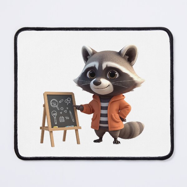 Item preview, Cute Raccoon Teacher at Blackboard designed and sold by raccoonmerch.