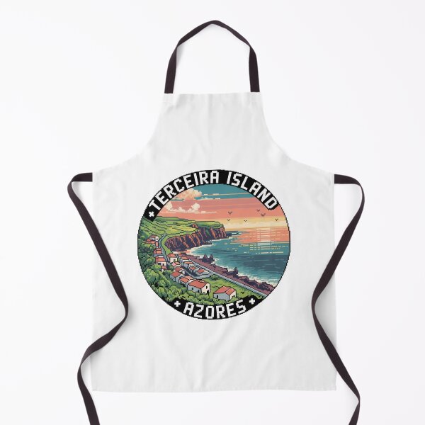 Item preview, Terceira Island Azores – Pixel Art Coastal Cliffs & Village View designed and sold by CircinusStore.