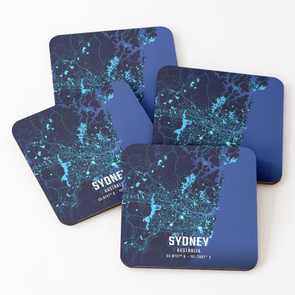 Item preview, Sydney Midnight City Map designed and sold by HomeLivingCo.