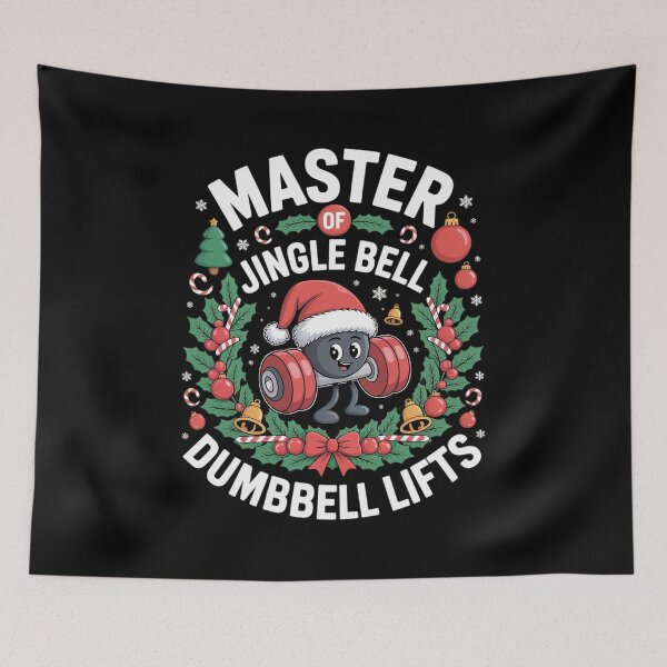 Item preview, Master of Jingle Bell Dumbbell Lifts - Christmas Workout Gym designed and sold by RayArmstrong.