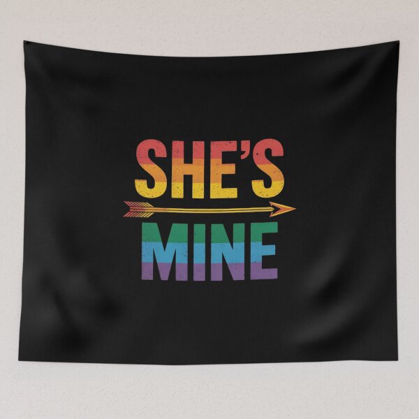 Item preview, She's Mine Lesbian Pride LGBT Bride Wedding Pride designed and sold by RuthGAArt.