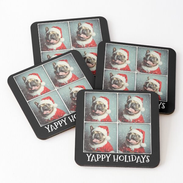 Item preview, Yappy Holidays French Bulldog Christmas Photobooth designed and sold by RockFireMerch.