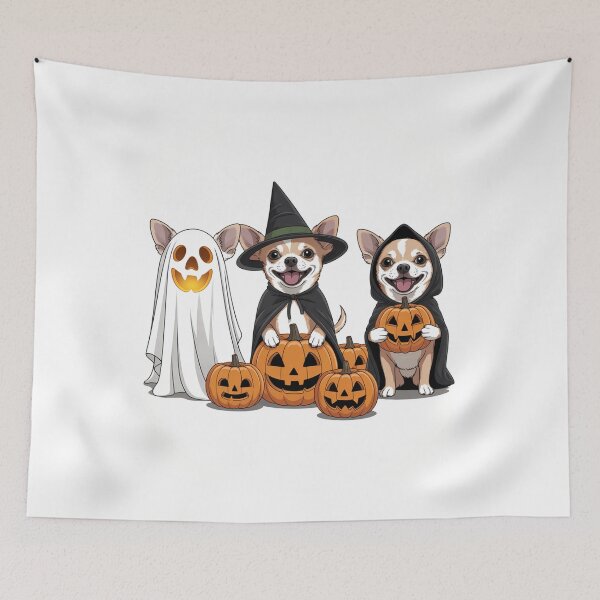 Item preview, Chihuahua Dogs Lovers Ghost Witch Halloween   designed and sold by TorjeARTStore.