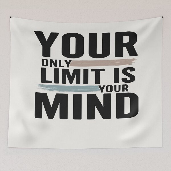 Item preview, Motivational Quote Poster – Your Only Limit Is Your Mind – Minimalist Wall Art designed and sold by Bright Nest Studio.