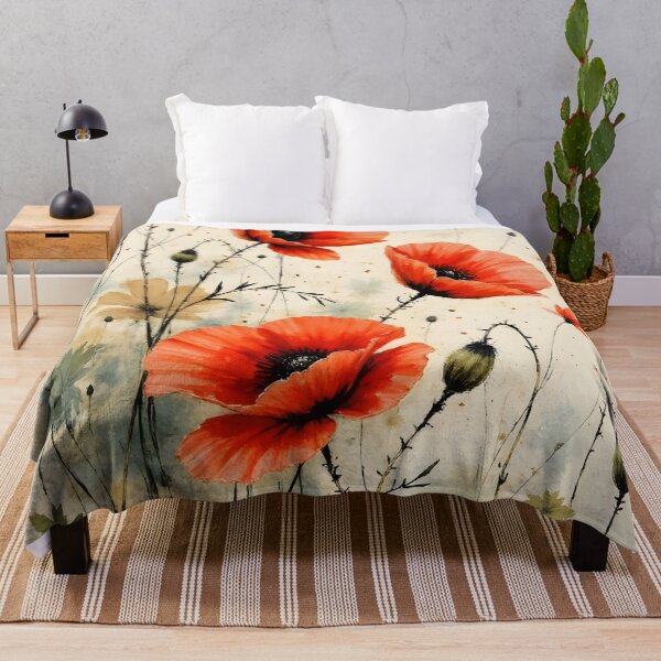 Item preview, Watercolor painting of Poppies designed and sold by Petalandfur.