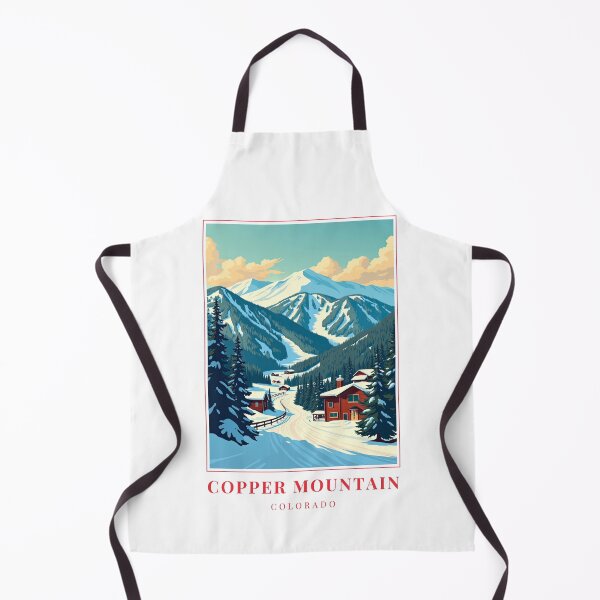Item preview, Copper Mountain Colorado Illustration – Ski Slopes, Rocky Peaks & Cultural Landscape designed and sold by MapMyMiles.