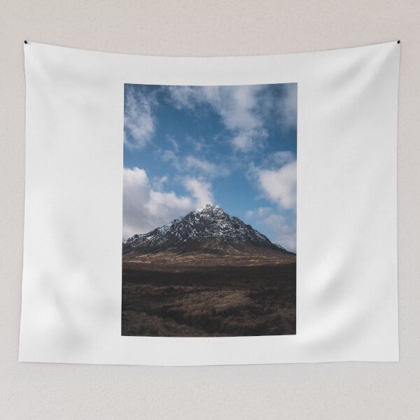 Item preview, Glen Etive Mountain Blue Cloudy Sky Photographic Print designed and sold by Mother-Nature65.