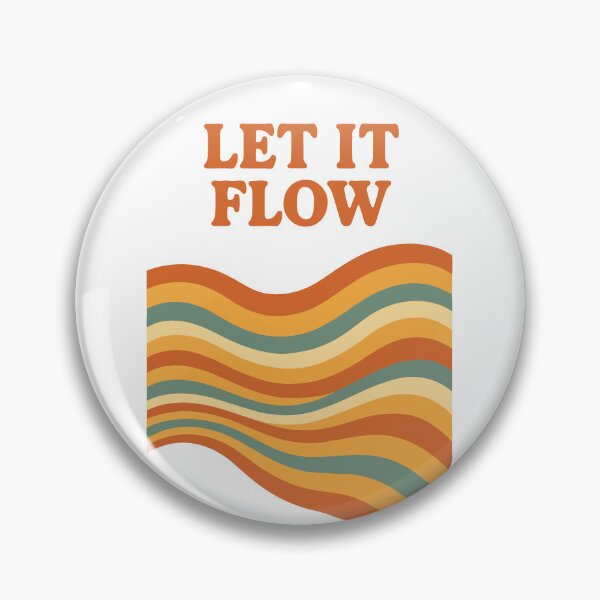Item preview, Let It Flow – 70s Retro Wave Line Art (Minimal Vintage Palette) designed and sold by DaEeX.