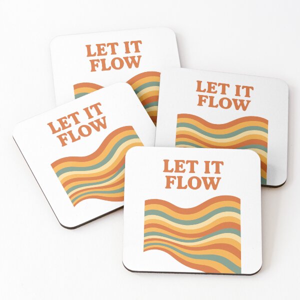Item preview, Let It Flow – 70s Retro Wave Line Art (Minimal Vintage Palette) designed and sold by DaEeX.