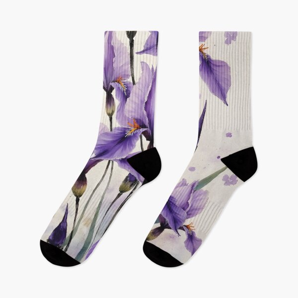 Item preview, Watercolor painting of Iris Flowers designed and sold by Petalandfur.