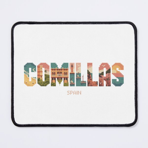 Item preview, Comillas Spain Letter Art – Coastal Pixel Illustration designed and sold by CircinusStore.