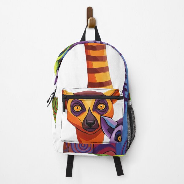 Item preview, Colorful Lemur Trio – Vibrant Abstract Animal Art Print designed and sold by R-B-Colors.