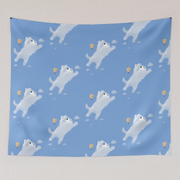 Item preview, Cute cloud cat with hot air ballon designed and sold by HaHaB-family.
