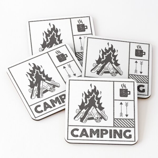 Item preview, Camping Campfire Retro Badge designed and sold by Oniyasha.
