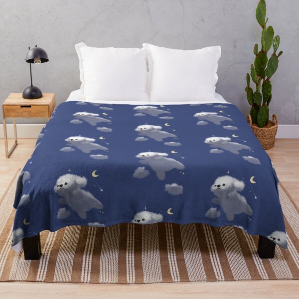 Item preview, Dreamy cloud dog and crescent moon designed and sold by HaHaB-family.