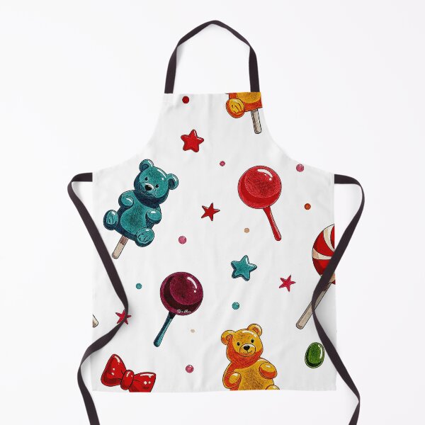 Item preview, Gummy Bear and Lollipop Sweet Candy Pattern designed and sold by Hen-C-Art.