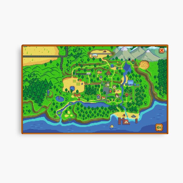 Item preview, Stardew Valley Map designed and sold by catgardens.