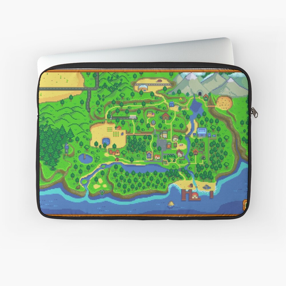 "Stardew Valley Map" Laptop Sleeve for Sale by catgardens Redbubble