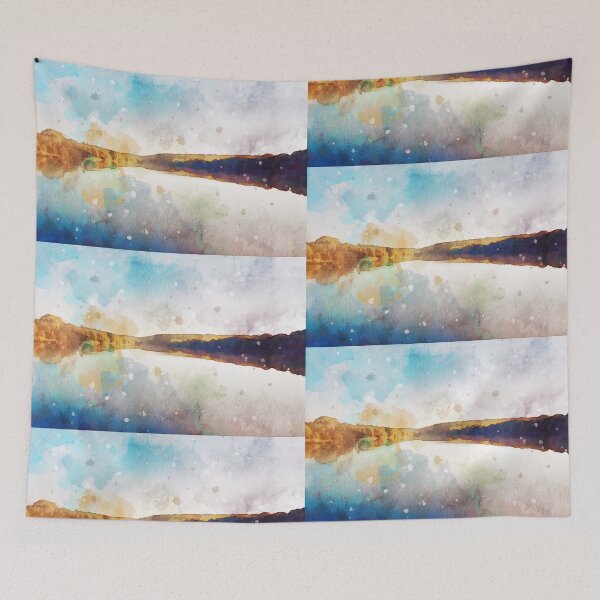 Item preview, Watercolor Pastel Background Texture, Soft Blue Purple Abstract Art, Artistic Wash Soft Gradient designed and sold by PrimoPro.