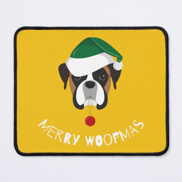 Item preview, Merry Woofmas | Boxer | White designed and sold by annemyne.