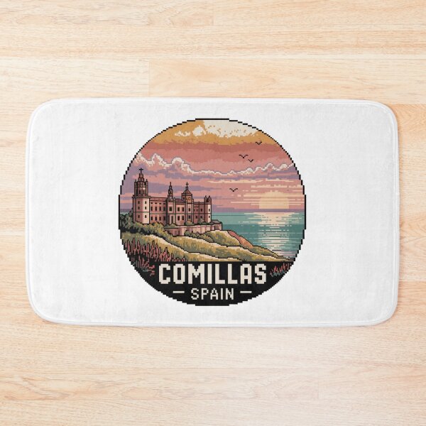 Item preview, Comillas Spain Sunset Coastal Pixel Art designed and sold by CircinusStore.