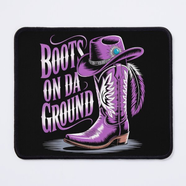 Item preview, Boots On Da Ground Boot Cowboy Purple Western designed and sold by NewIdeasSArt.