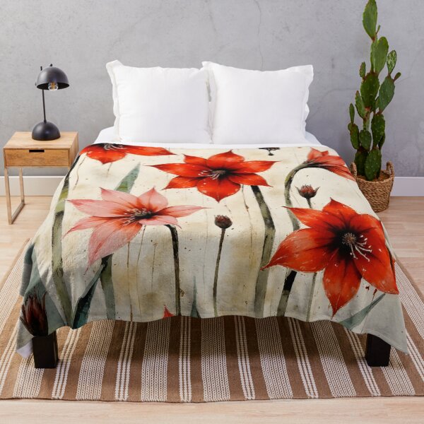Item preview, Watercolor painting of Amaryllis Flowers designed and sold by Petalandfur.