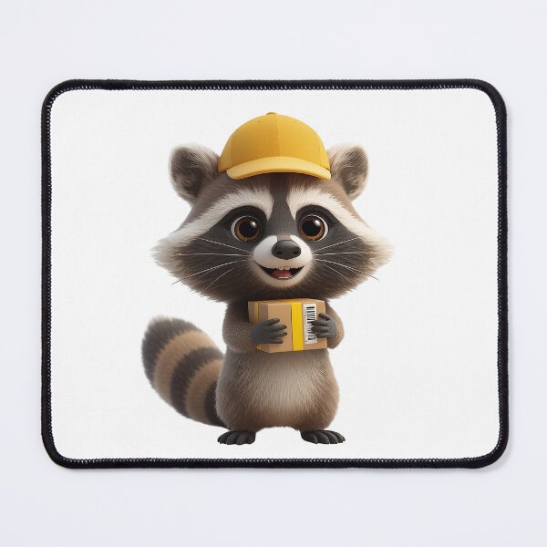 Item preview, Cute Delivery Raccoon with Package designed and sold by raccoonmerch.